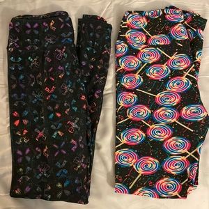 2 Pairs LuLaRoe Leggings One Size